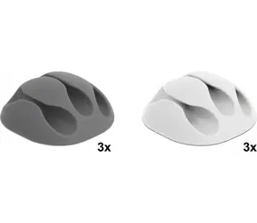 DeLock Držák kabelu se 3 sloty šedá 6ks