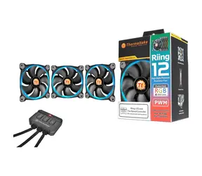THERMALTAKE Riing 14 RGB LED černá 3ks / Ventilátor / 120 mm / Hydraulic Bearing / 1500 RPM @ 26.4 dB / 40.6 CFM