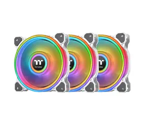 THERMALTAKE Riing Quad 12 RGB bílá 3ks / Ventilátor / 120 mm / Hydraulic Bearing / 1500 RPM @ 25 dB / 40.9 CFM 