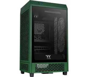 THERMALTAKE The Tower 200 zelená / mini ITX / 1x USB-C 3.2 / 2x USB-A 3.0 / bez zdroje / průhledná bočnice 