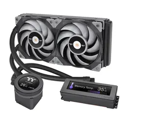 THERMALTAKE Floe RC Ultra 240 šedá / AIO vodní chladič CPU / 2x 120 mm / 2500 RPM @ 28.1 dB / 72.69 CFM