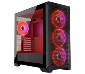 MODECOM Volcano Expanse T Apex ARGB černá / ATX / 1x USB-C 3.2 / 2x USB 3.2 / 4x 140mm / bez zdroje / průhledná bočnice