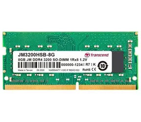 Transcend JetRam 8GB (1x8GB) 3200MHz / SODIMM / DDR4 / CL22 / 1.2V / 1Rx8