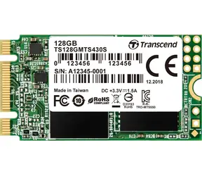Transcend MTS430S 128GB / M.2 2242 SATA / RW: 560/380 MBps / IOPS: 35K/80K / MTBF 1.0mh / 3y