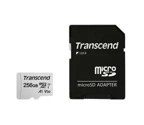 Transcend 300S microSDXC 256GB + adaptér / Class 10 / UHS-I / U3 / V30 / R: 95MBs / W: 40MBs