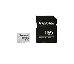 Transcend 300S microSDXC 512GB + adaptér / Class 10 / UHS-I / U3 / V30 / R: 95MBs / W: 40MBs