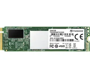 Transcend MTE220S 256GB / M.2 2280 Gen 3 / RW: 3300/1250 MBps / IOPS: 190K/300K / MTBF 2.0mh / 5y