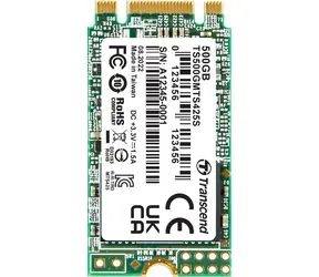 Transcend MTS425S 500GB / M.2 2242 SATA / RW: 530/480 MBps / IOPS: 50K/75K / MTBF 2.0mh / 3y
