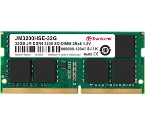 Transcend JetRam 32GB (1x32GB) 3200MHz / SODIMM / DDR4 / CL22 / 1.2V / 2Rx8