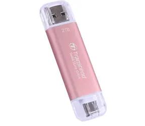 Transcend ESD310P Externí SDD 2TB růžová / USB-A/C 3.2 Gen 2 / R: 1050MBs / W: 950MBs