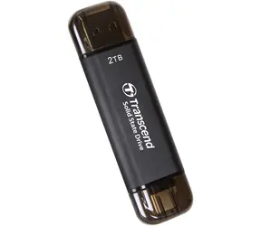 Transcend TS2TESD310C Externí SDD 2TB šedá / USB-A/C 3.2 Gen 2 / R: 1050MBs / W: 950MBs