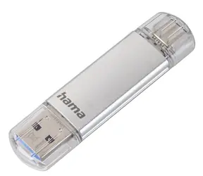 Hama Flash Pen Laeta 256 GB stříbrná / Flash disk / USB-A & USB-C 3.1 / čtení: až 40 MBs