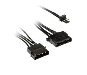 Kolink Adaptér 3-pin na 2x 4-pin Molex 24.5cm černá 