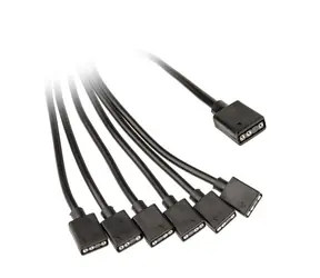 Kolink Rozbočovací kabel ARGB 1-6 - 30cm černá