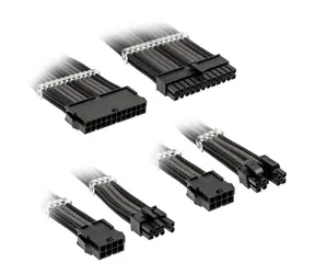 Kolink Sada prodlužovacích opletených kabelů Core Standard černo-šedá