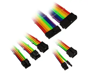 Kolink Prodlužovací sada opletených kabelů Core Adept duhová