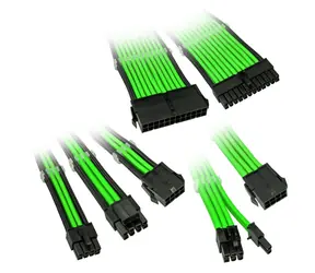 Kolink Prodlužovací sada opletených kabelů Core Adept zelená