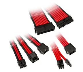 Kolink Prodlužovací sada opletených kabelů Core Adept červená