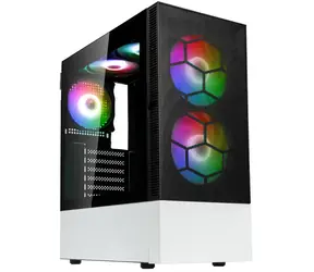 Kolink Observatory MX Mesh ARGB černo-bílá / ATX / 2x USB-A 3.0 / 1x USB-A 2.0 / 2x 142mm / 3x 120mm / bez zdroje