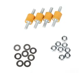 Aqua Computer Decoupling set for pump installations extra-soft yellow rubber buffers