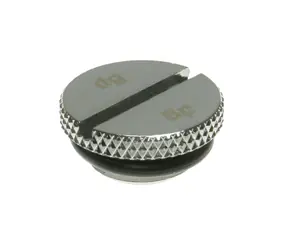 BitsPower Šroubovací zátka G1/4 palce AG - plochá stříbrná