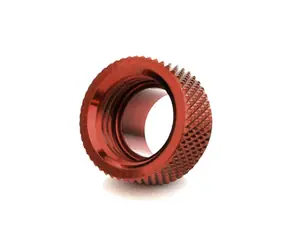 BitsPower Adaptér G1/4" AG na G1/4" IG červená