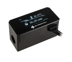 Barrow Průtokoměr vodního chlazení OLED černá / 2x G1/4"