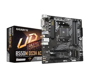 GIGABYTE B550M DS3H AC / B550M / AM4 / 4x DDR4 / PCIEx16 / 1x GLAN / mATX