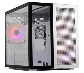 Redragon GC-588 Axe ARGB černá / Micro ATX / 2x USB-A + 1x USB-C / bez zdroje / průhledná bočnice