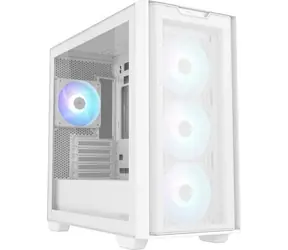 ASUS A21 PLUS bílá / Micro-ATX / 2x USB-A 3.2 / 4x 120mm / bez zdroje / průhledná bočnice