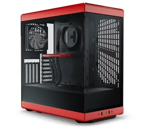 Hyte Y40 TG černo-červená / ATX / 2x USB-A 3.0 / 1x USB-C 3.2 / 2x 120mm / bez zdroje / průhledná bočnice 