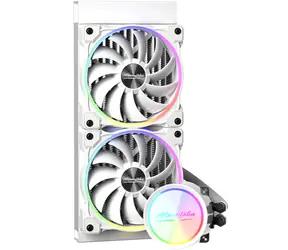 Alpenföhn Gletscherwasser 240mm bílá / AiO vodní chladič CPU / 2x 120mm / 36.8 dB @ 2550 RPM / 77.92 CFM / Intel + AMD