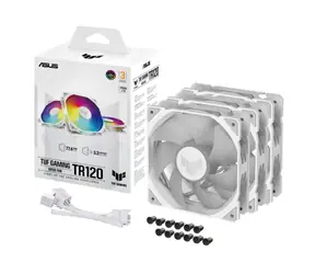 ASUS TUF GAMING TR120 ARGB (3ks) bílá / 120mm / Hydraulic bearing / 2000 RPM / 77.4 CFM / 29 dB