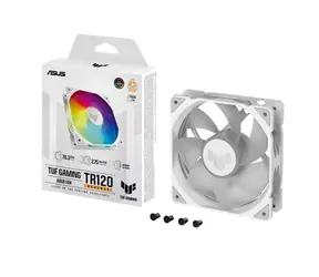 ASUS TUF GAMING TR120 ARGB Reverse bílá / 120mm / Hydraulic bearing / 2000 RPM / 76.3 CFM / 29 dB