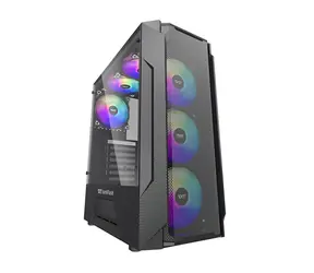 darkFlash LEO černá / ATX / bez ventilátorů / 3x USB-A / průhledná bočnice / bez zdroje 