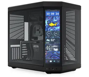 Hyte Y70 Touch Infinite černá / E-ATX / 2x USB-A 3.2 / 1x USB-C 3.2 / průhledná bočnice / Riser kabel / displej