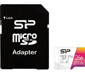 Silicon Power Elite micro SDXC 256GB + adaptér / Class 10 / UHS-I U1 / A1 / V10