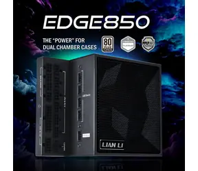 Lian Li EDGE EG0850 černá / PC Zdroj / 850 W / USB hub /  120mm ventilátor / modulární / PFC / 80PLUS Platinum 