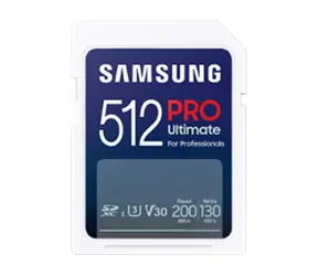SAMSUNG SDXC PRO ULTIMATE 512GB / SDXC / Class 10 / R: 200Mbps / W: 130Mbps