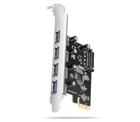 AXAGON PCEU-430RS, PCIe řadič, 4x USB 5Gbps port, SATA napájení, Renesas PD720201, SP