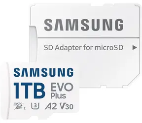 SAMSUNG EVO Plus 2024 1TB + adaptér / micro SDXC / UHS-I U3 / Class 10 / R: 160Mbps