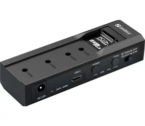 Sandberg externí čtečka USB 3.2 Cloner + Dock pro M2 + NVMe + SATA černá