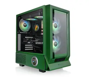 THERMALTAKE Ceres 350 MX tmavě zelená / E-ATX / 2x USB-A 3.0 / 1x USB-C 3.2 / 3x 140mm / bez zdroje / průhledná bočnice