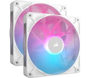 Corsair iCUE LINK RX140 RGB Dual 2ks bílá / 140mm / Magnetic Dome Bearing / 1700 RPM / 94.7 CFM / 4-Pin