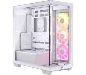 Corsair iCUE LINK 3500X RGB bílá / E-ATX / 2x USB-A 3.2 / 1x USB-C 3.2 / 3x 120mm / bez zdroje / průhledná bočnice