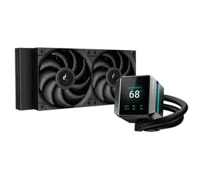 DEEPCOOL MYSTIQUE 240 černá / 2x 120mm / Fluid Dynamic Bearing / 36.49 dB @ 2150 RPM / AMD + Intel