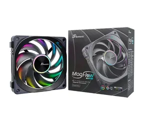 Seasonic MagFlow ARGB černá / 1x 120mm / Fluid Dynamic Bearing / 30.16 dB @ 2000 RPM / 4-Pin PWM