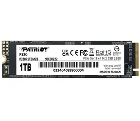 Patriot P320 1TB / SSD / M.2 2280 / PCIe Gen3 / R: 3000MBps / W: 2200MBps / 5y