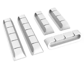 AKASA - držák kabelů bílá / 5ks 