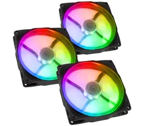 Noiseblocker NB-eLoop X B12-PS ARGB černá 3ks / 120mm / 21.2 dB @ 1500 RPM / 58.09 CFM / 4-Pin PWM + 3-Pin